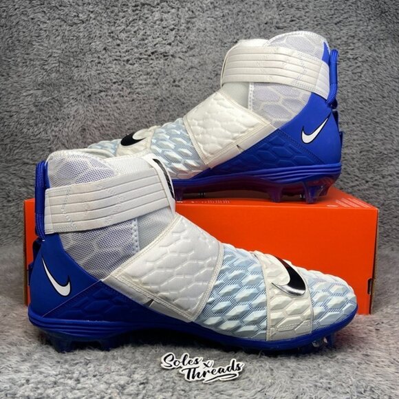Nike Force Savage Elite 2 White Royal Blue Size 16 Men Football BV3962-105 - Picture 1 of 7